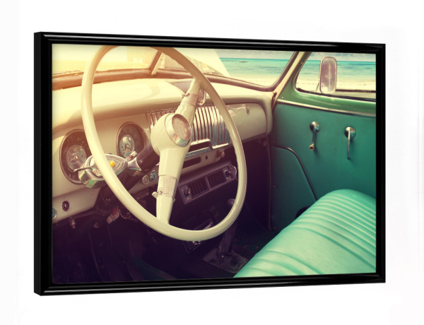 Poster mit schwarzem Rahmen "Summer trip" artboxONE - Natur,Reise,Reise / Strand und Meer,Automobile,Männer