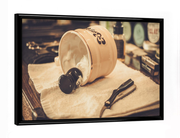 Poster mit schwarzem Rahmen "Beard tools" artboxONE - Fashion,Für Papa,Männer