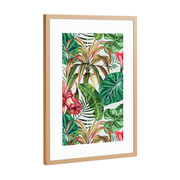 Poster mit Rahmen Kupfer "Tropica" artboxONE - Natur,Floral