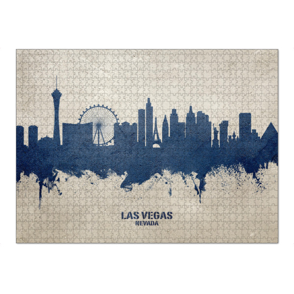 Puzzle Ravensburger "Las Vegas Nevada Skyline PaintBlue" artboxONE - Städte,Städte / Las Vegas