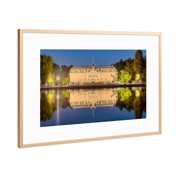 Poster mit Rahmen Kupfer "Schloss Benrath" artboxONE - Städte,Reise,Architektur,Städte / Düsseldorf