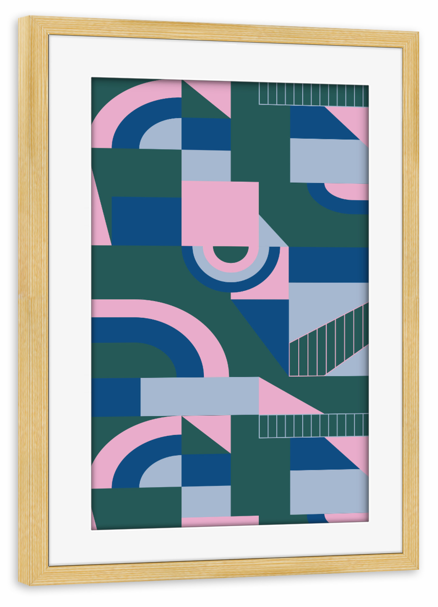 Poster mit Rahmen kiefer "Outlandish Blocks" artboxONE - Abstrakt,Geometrie
