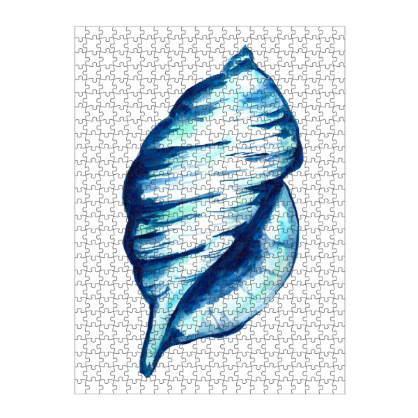 artboxONE Puzzle "Blue Seashell Watercolor" artboxONE - Natur,Tiere,Unterwasser