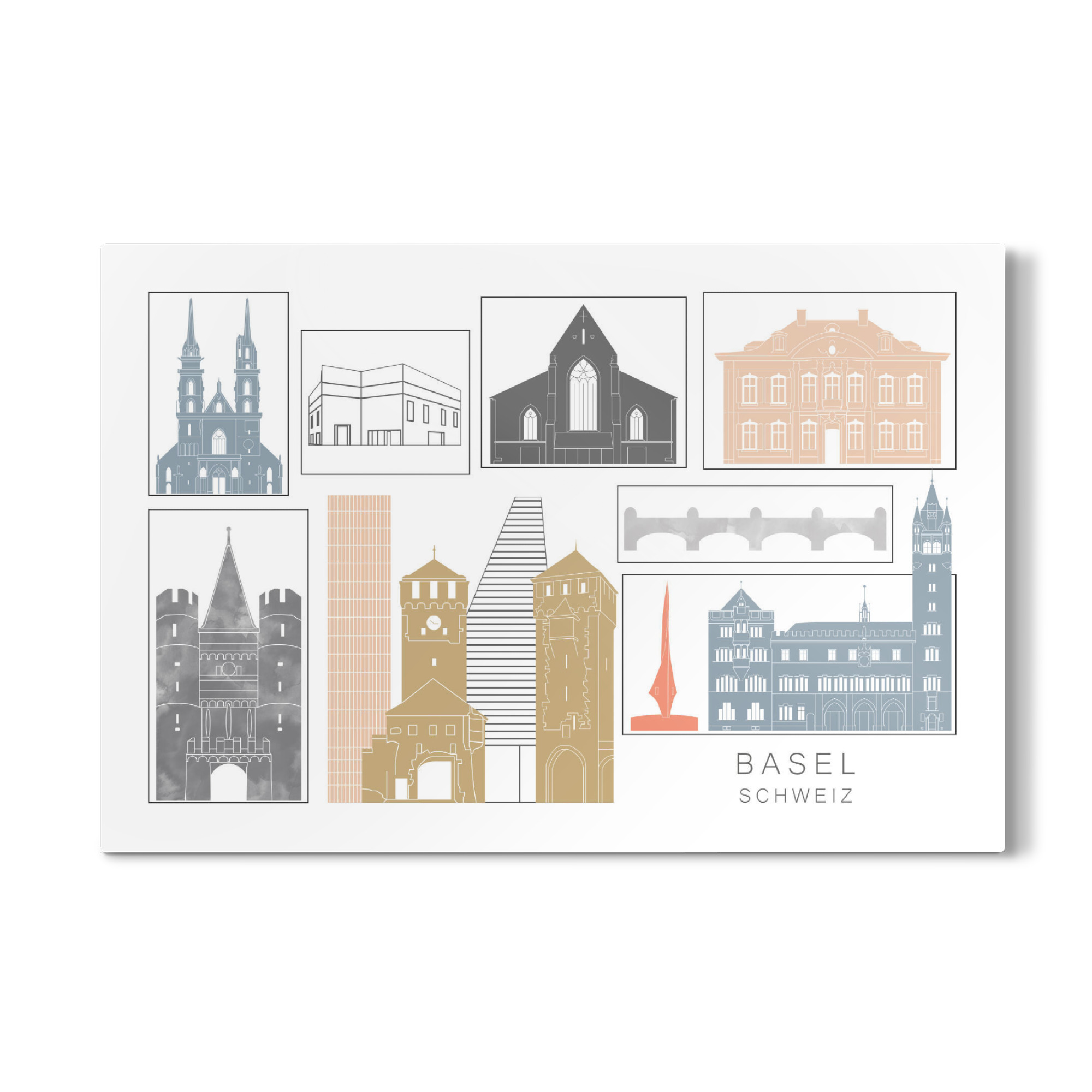 Galerie-Print "Basel skyline earth" 75x50 cm artboxONE