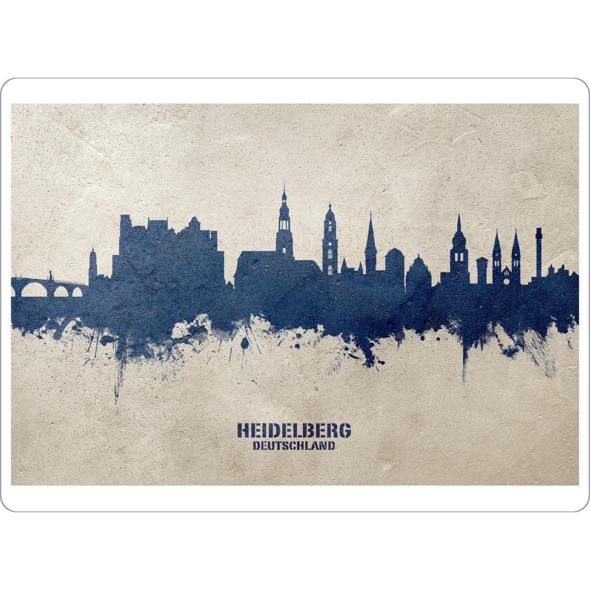 Tischset "Heidelberg Skyline PaintBlue" artboxONE - Städte