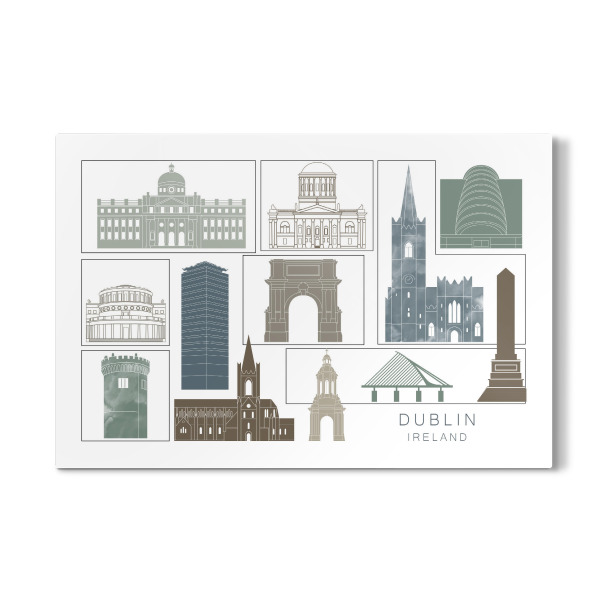 Galerie-Print "Dublin skyline, navy" 30x20 cm artboxONE