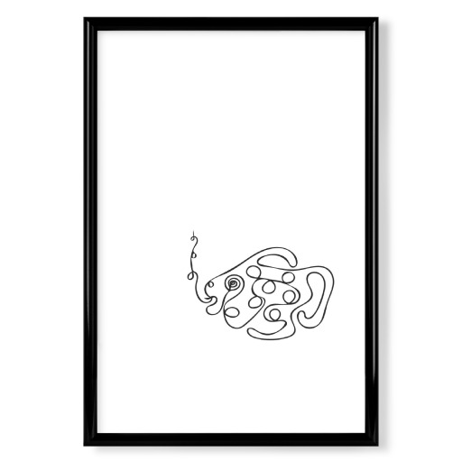 Line Art Fisch - Strichzeichnung
