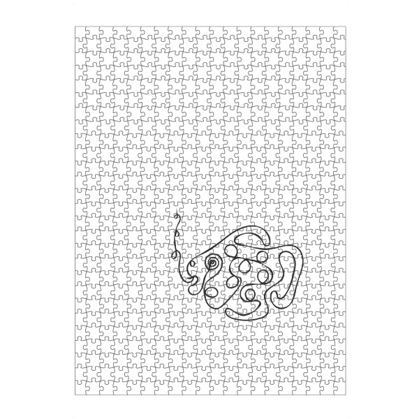 artboxONE Puzzle "Line Art Fisch - Strichzeichnung" artboxONE - Schwarzweiß