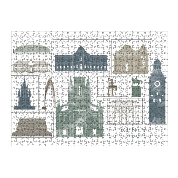 artboxONE Puzzle "Geneva skyline, navy" artboxONE - Städte,Reise,Architektur,Kartografie