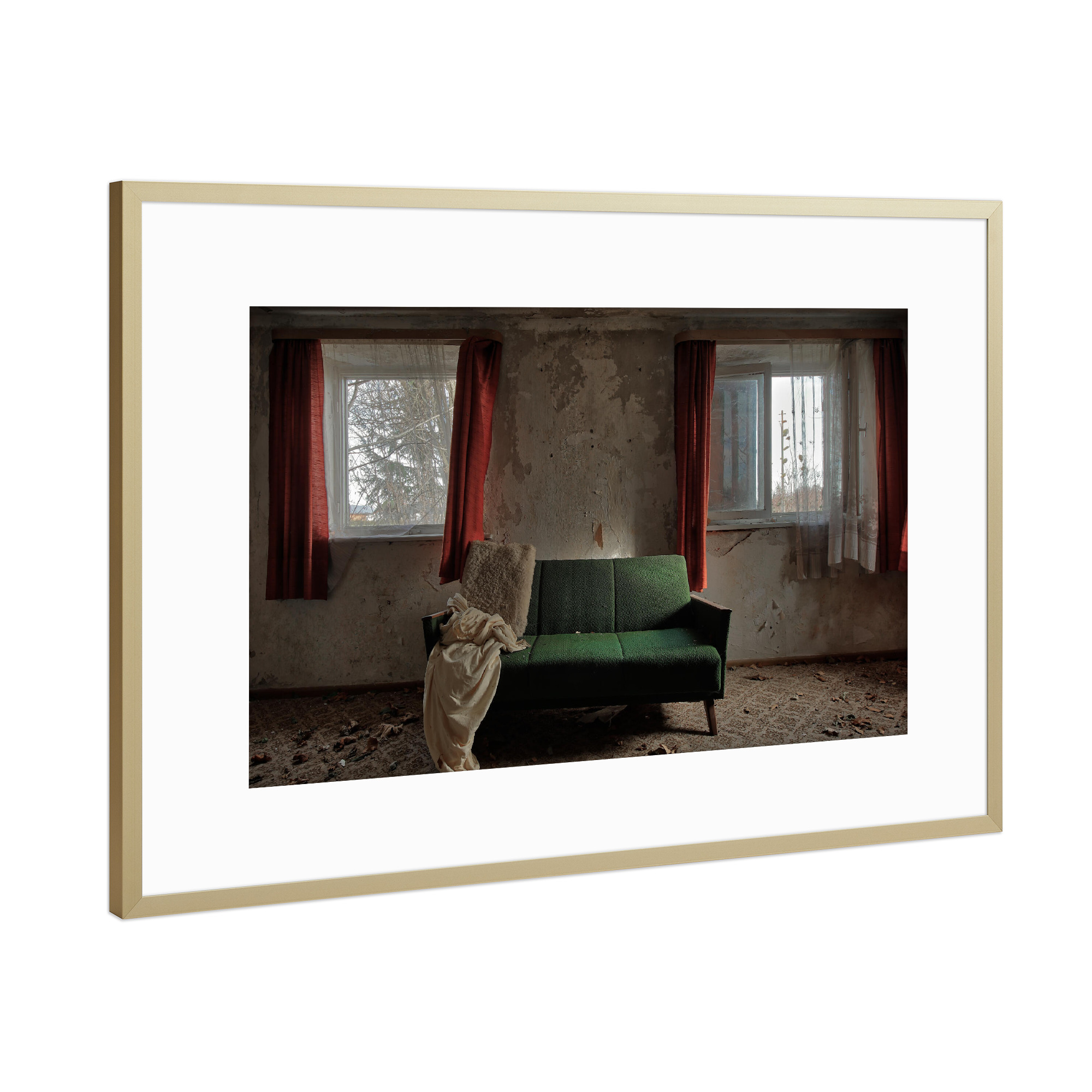 Poster mit Rahmen Gold "Kanabe" artboxONE - Reise,Architektur