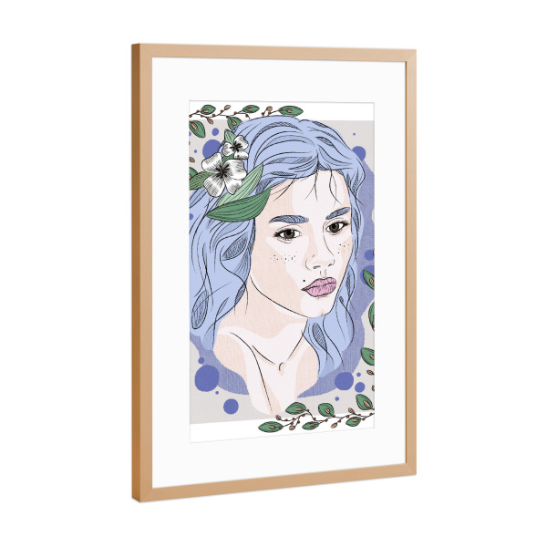 Poster mit Rahmen Kupfer "Emanuelle Karter" artboxONE - Menschen,Fashion