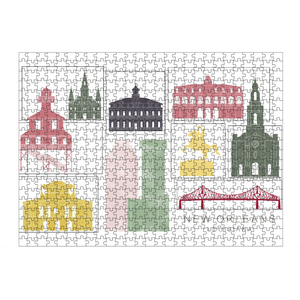 Puzzle Ravensburger "New Orleans skyline burgundy" artboxONE - Städte,Reise,Architektur,Kartografie
