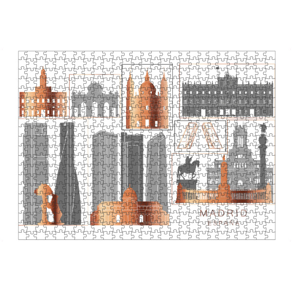 artboxONE Puzzle "Madrid skyline copper" artboxONE - Städte,Reise,Architektur,Kartografie