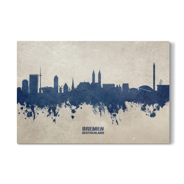 Galerie-Print "Bremen Germany Skyline PaintBlue" 30x20 cm artboxONE