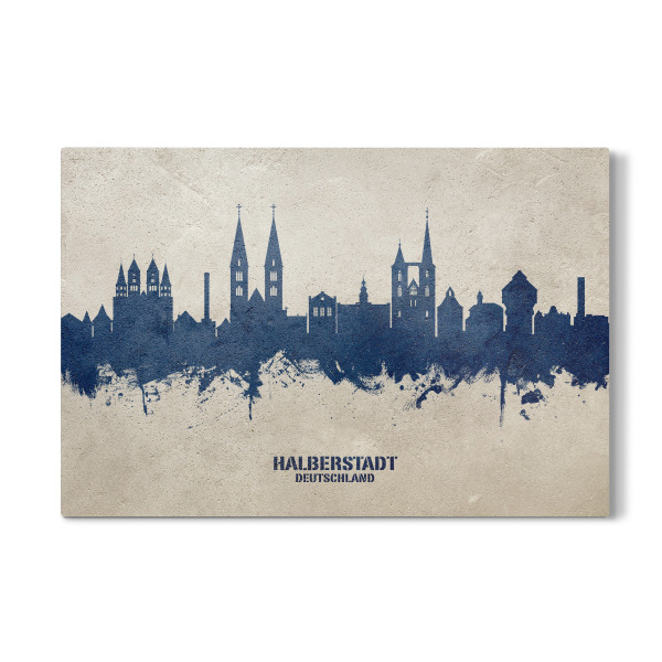 Galerie-Print "Halberstadt Skyline PaintBlue" 30x20 cm artboxONE