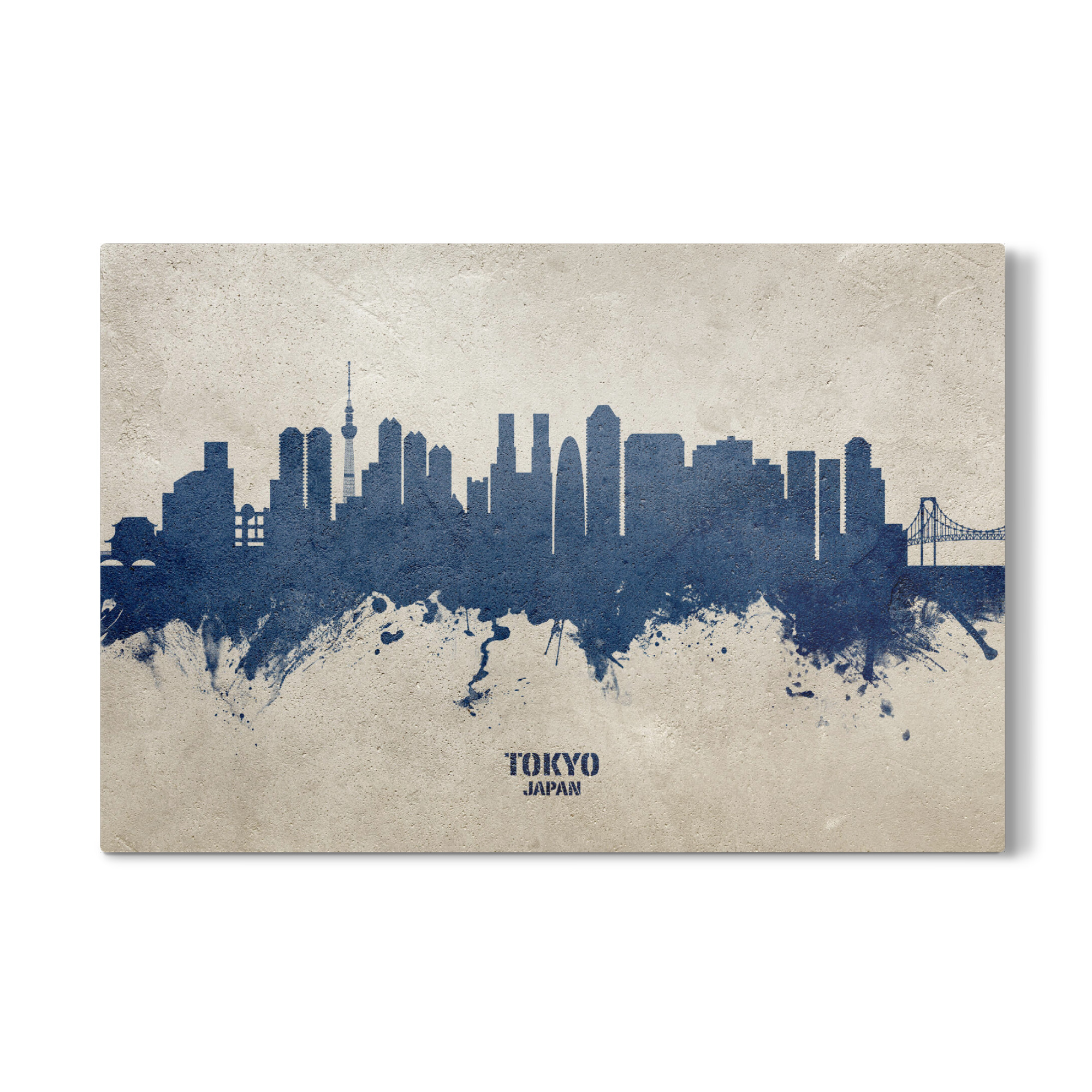 Galerie-Print "Tokyo Japan Skyline PaintBlue" 75x50 cm artboxONE