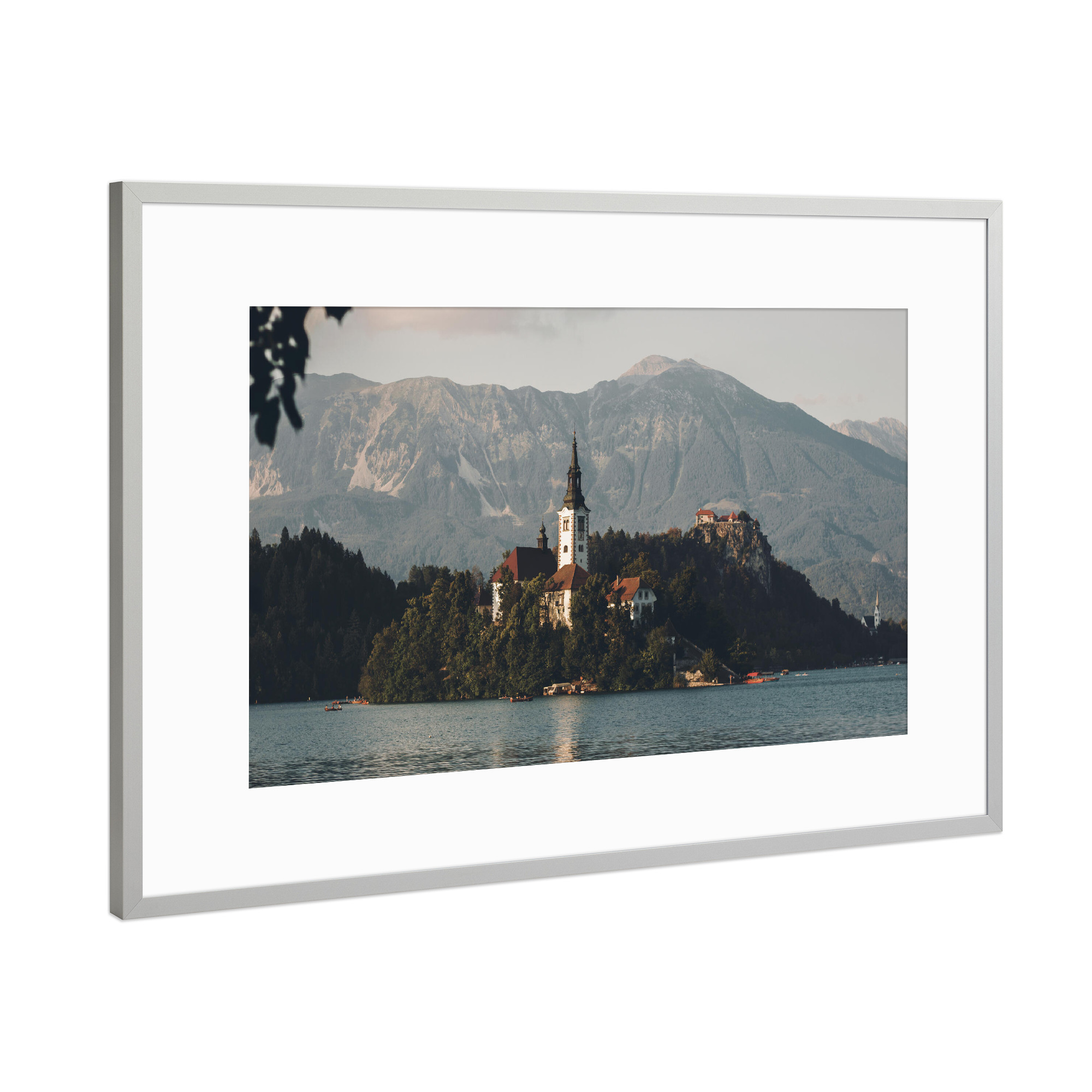 Poster mit Rahmen Silber "Lake Bled" artboxONE - Natur,Reise,Architektur,Reise / Länder