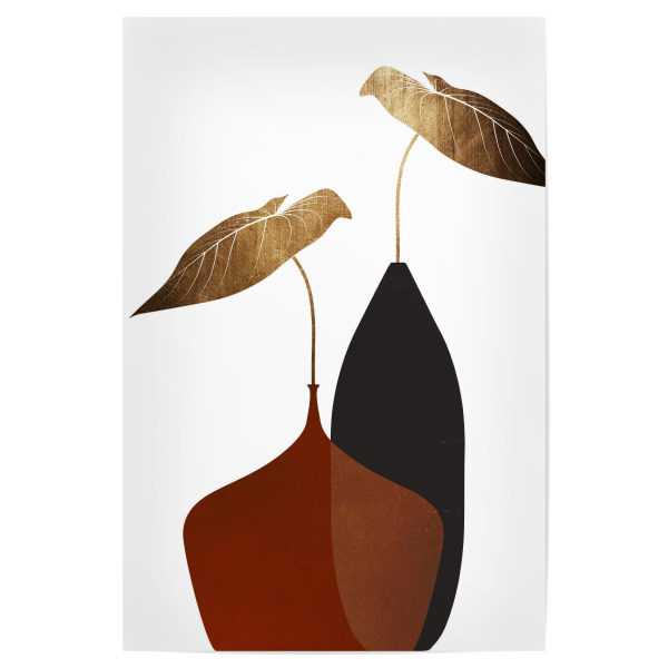 Poster "Scandinavian Bouquet" artboxONE - Natur,Floral,Abstrakt - Blatt,Monstera,Vase,Nordic,Leaves,Abstract,Abstrakt,Floral