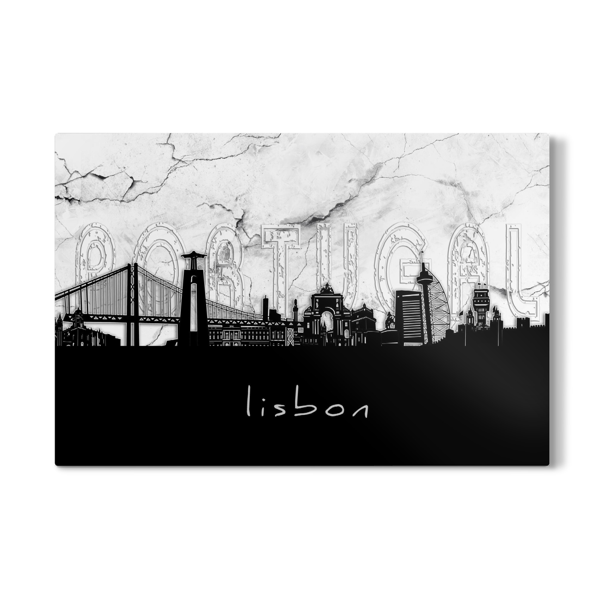 Galerie-Print "Lisbon skyline marble" 75x50 cm artboxONE