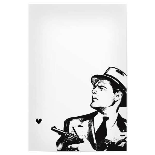 Poster 30x20 cm "Don ́t You Dare" artboxONE - Abstrakt,Liebe,Männer - Love,Mann,Gangster,Herz,Heart,Schießen,Schuss,Liebe