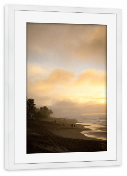 Poster mit Rahmen weiß "Hawaii Island Vibes" artboxONE - Städte,Natur,Reise,Reise / Strand und Meer