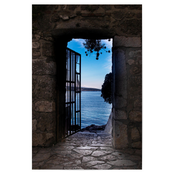 Poster "Tür zum Meer" artboxONE - Architektur,Reise / Strand und Meer,Buchstaben / M,Buchstaben / T