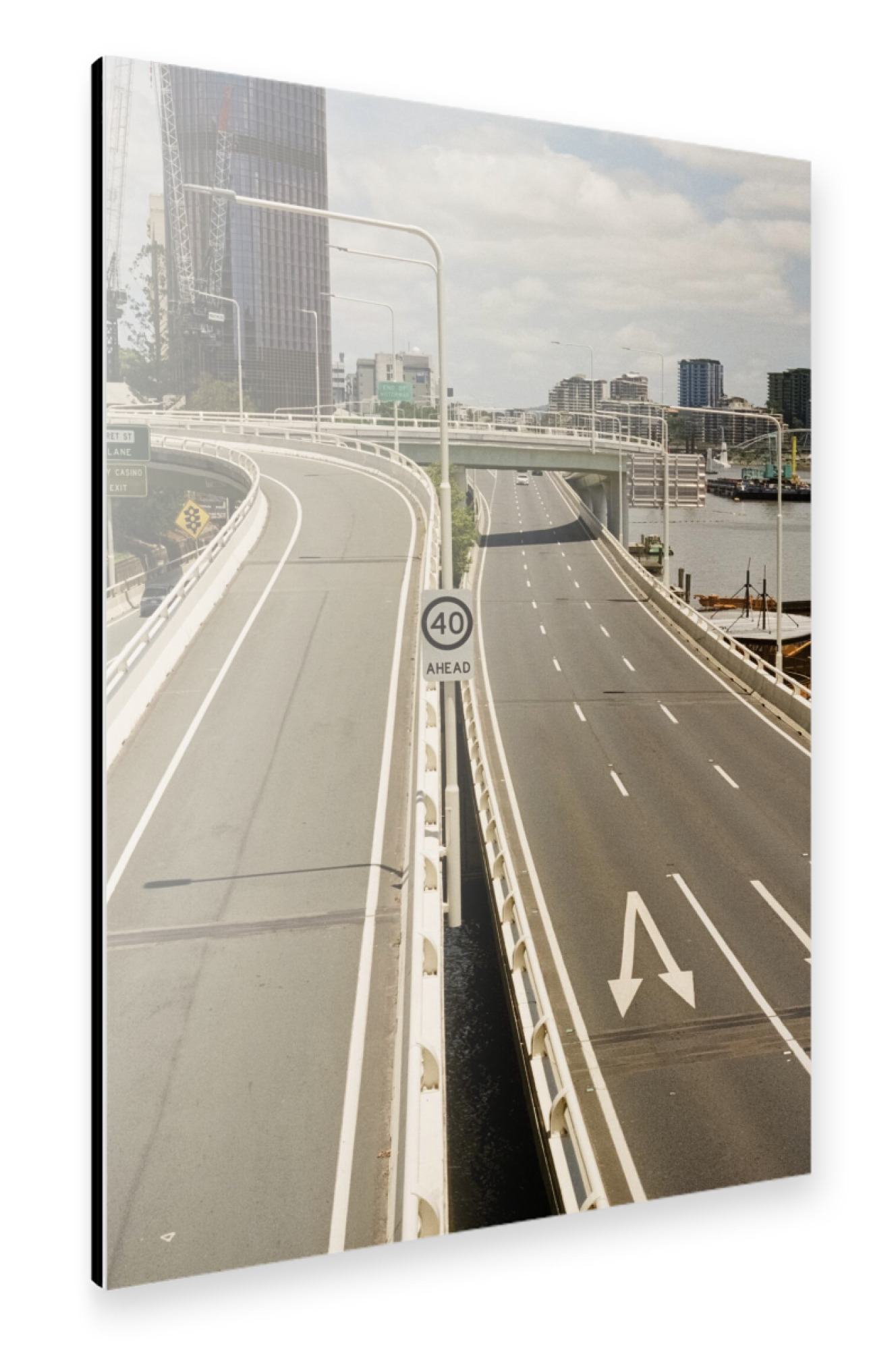 Alu-Dibond "Brisbane Road - 40 ahead" 30x20 cm artboxONE