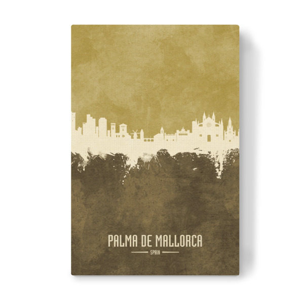 Leinwandbild "Palma de Mallorca Skyline Brown" artboxONE - Städte