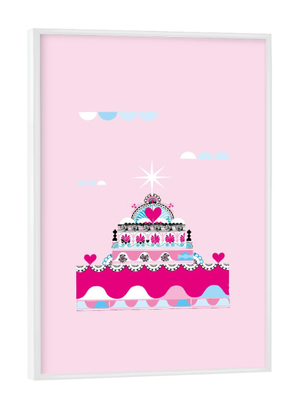 Poster mit weißem Rahmen "Torte Valentina" artboxONE - Für Kinder,Essen & Trinken,Abstrakt,Für Mama