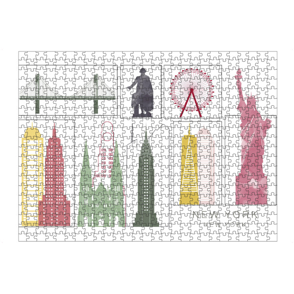 artboxONE Puzzle "New York skyline burgundy" artboxONE - Städte,Städte / New York,Reise,Architektur,Kartografie