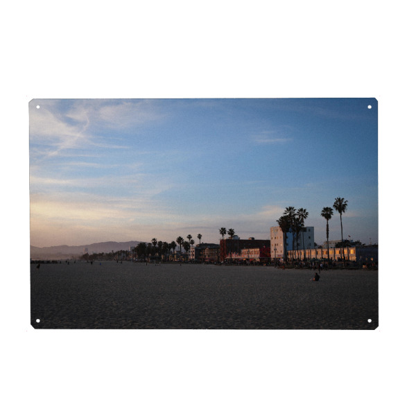 Metall Poster "Venice Beach Sunset" artboxONE - Städte,Natur,Reise,Reise / Strand und Meer,Städte / Los Angeles