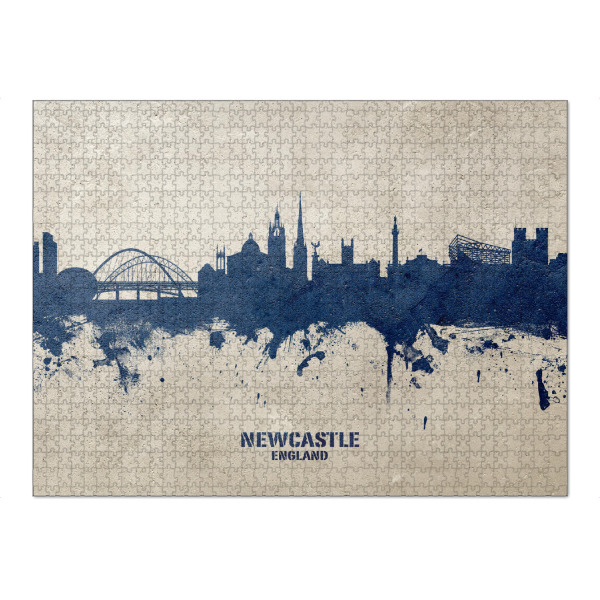 Puzzle Ravensburger "Newcastle Skyline PaintBlue" artboxONE - Städte