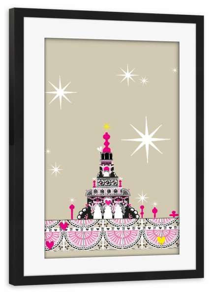 Poster mit Rahmen schwarz "Pagoda" artboxONE - Für Kinder,Für Mama