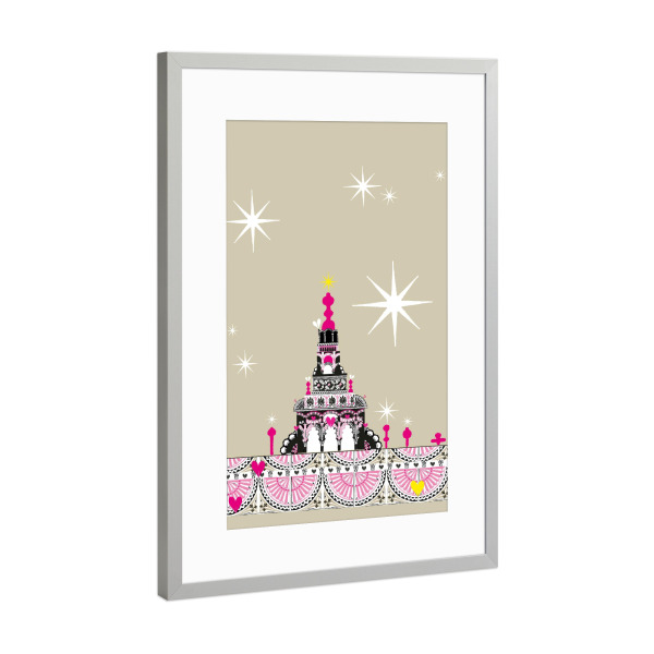 Poster mit Rahmen Silber "Pagoda" artboxONE - Für Kinder,Für Mama