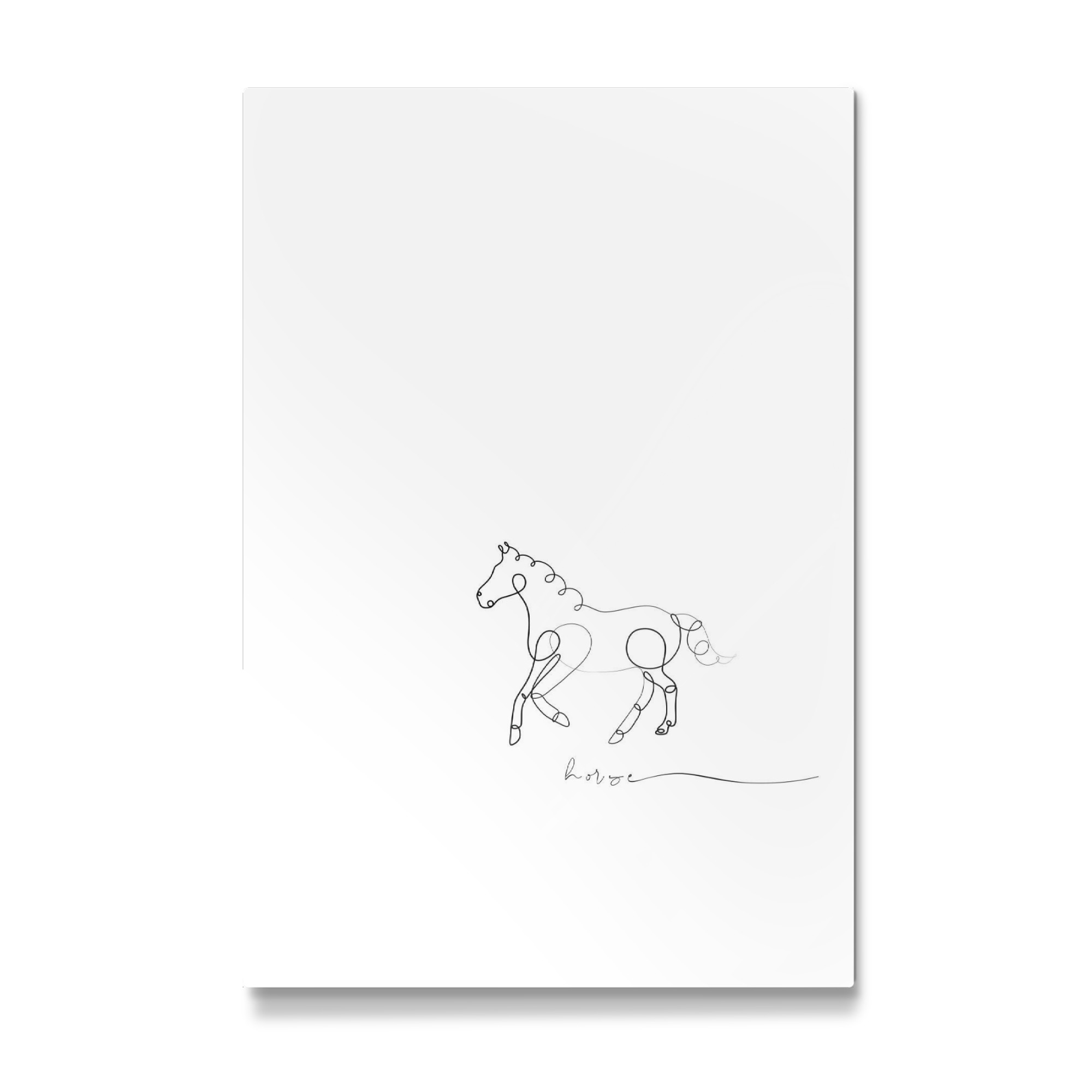 Galerie-Print "Animal pen line horse" 75x50 cm artboxONE