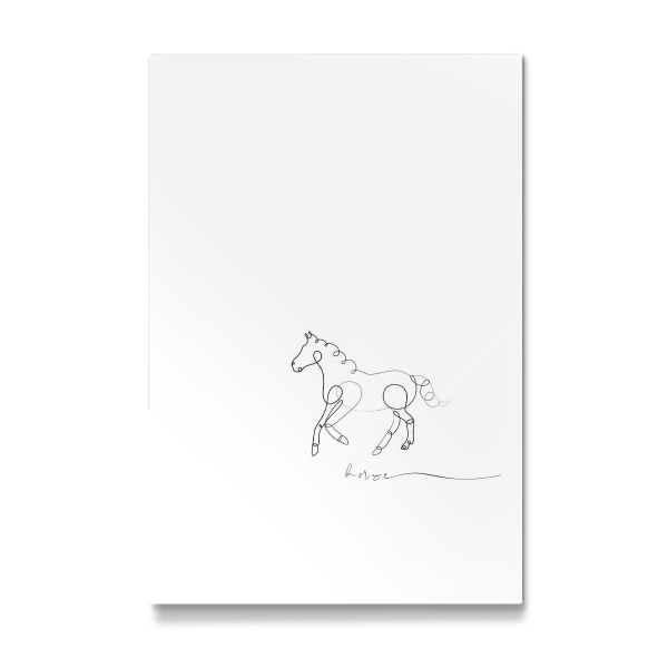 Galerie-Print "Animal pen line horse" 30x20 cm artboxONE