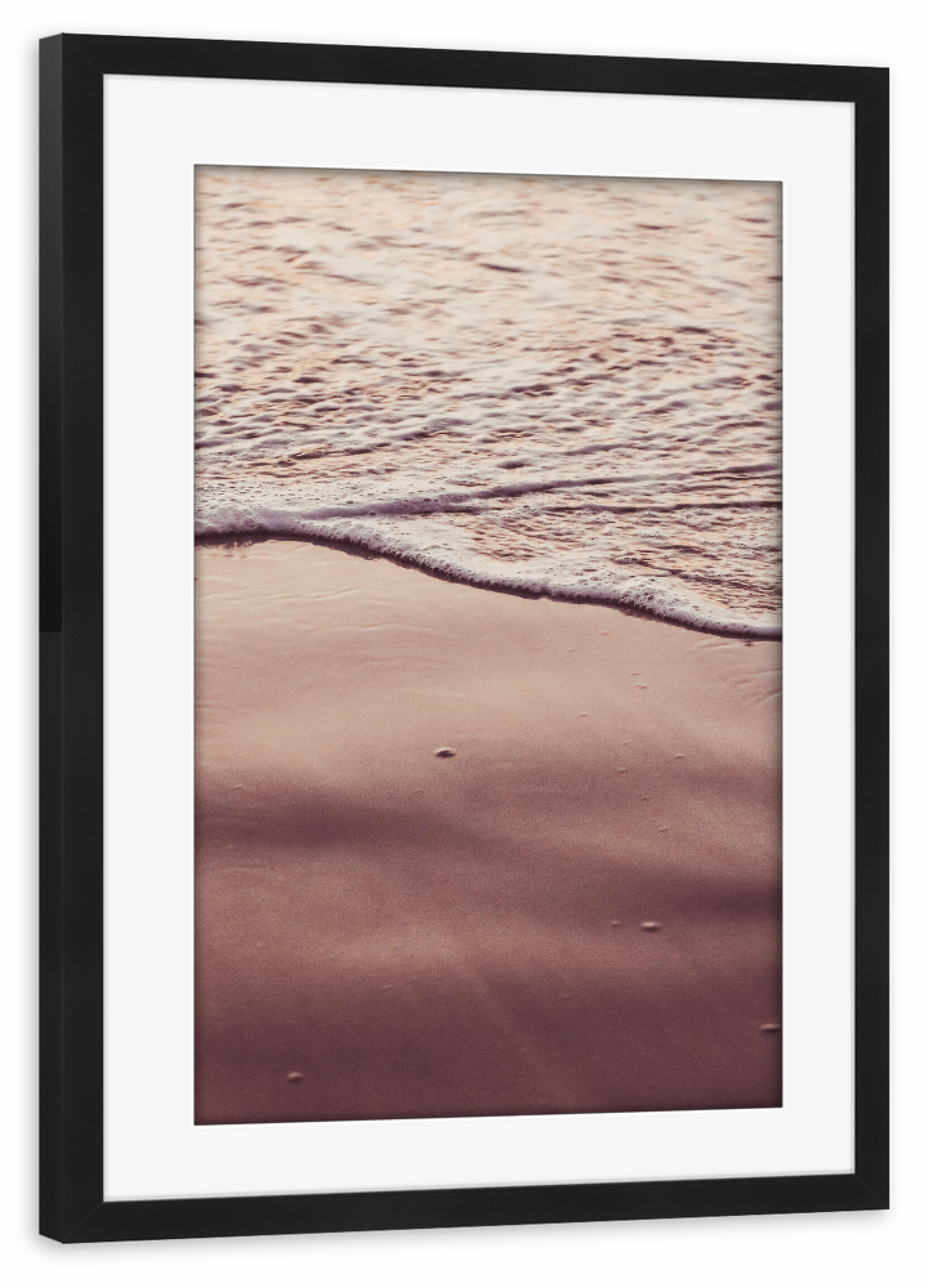 Poster mit Rahmen schwarz "Sunset Waves" artboxONE - Natur,Reise,Reise / Strand und Meer