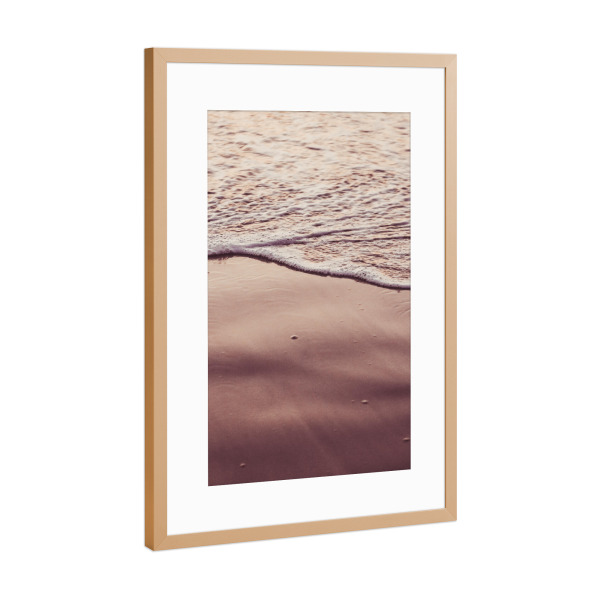 Poster mit Rahmen Kupfer "Sunset Waves" artboxONE - Natur,Reise,Reise / Strand und Meer