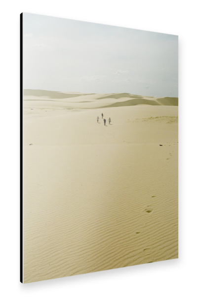 Alu-Dibond "Together on a sand dune" 30x20 cm artboxONE