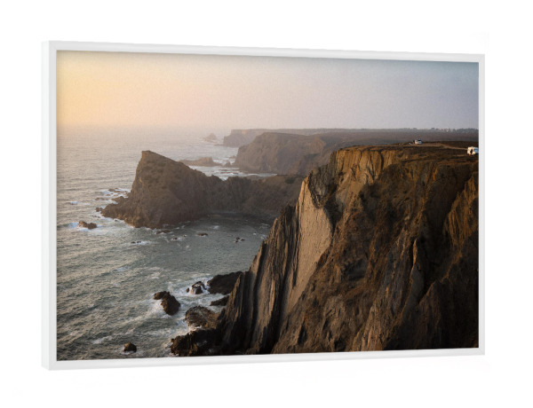 Poster mit weißem Rahmen "Van Life" artboxONE - Natur,Reise,Reise / Strand und Meer