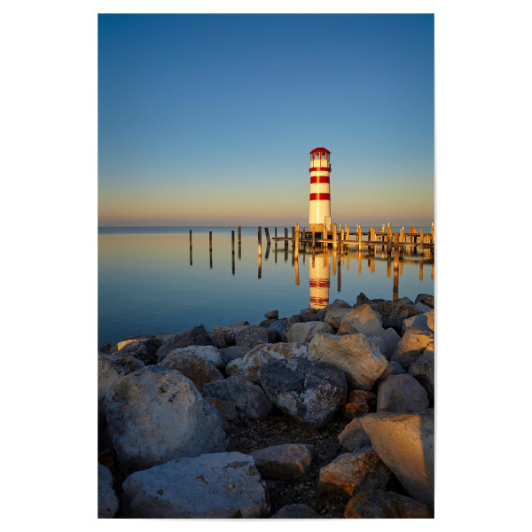 Poster 30x20 cm "Leuchtturm bei Podersdorf am See" artboxONE - Natur,Architektur,Reise / Strand und Meer