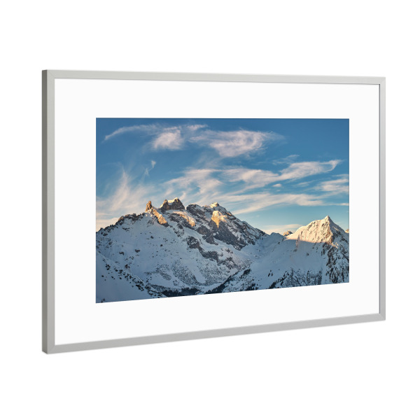 Poster mit Rahmen Silber "Drei Türme" artboxONE - Natur,Reise