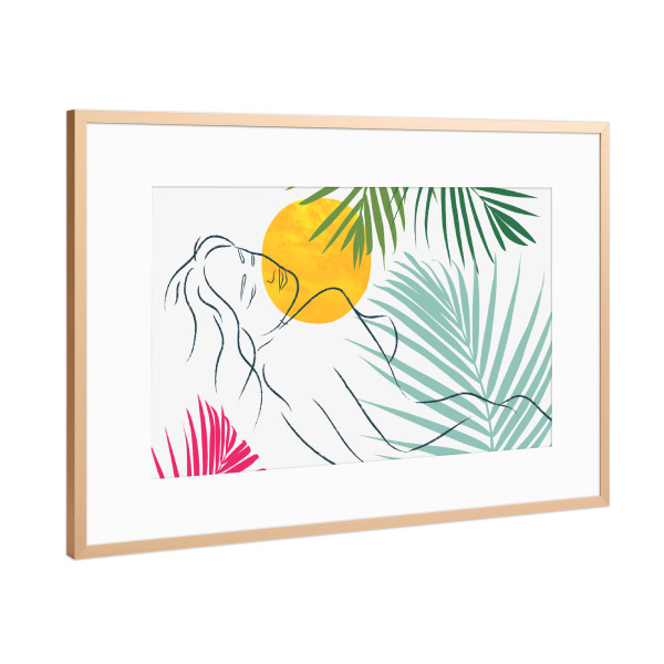 Poster mit Rahmen Kupfer "Beach Girl Alice" artboxONE - Natur,Menschen