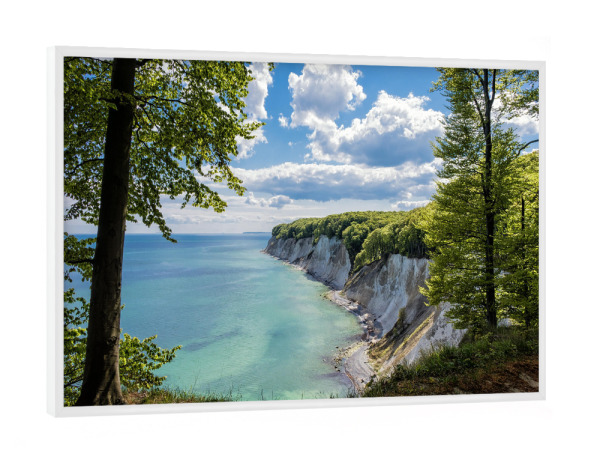 Poster mit weißem Rahmen "Kreidefelsen auf der Insel Rügen" artboxONE - Natur,Reise / Strand und Meer