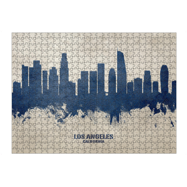 artboxONE Puzzle "Los Angeles Skyline PaintBlue" artboxONE - Städte,Städte / Los Angeles