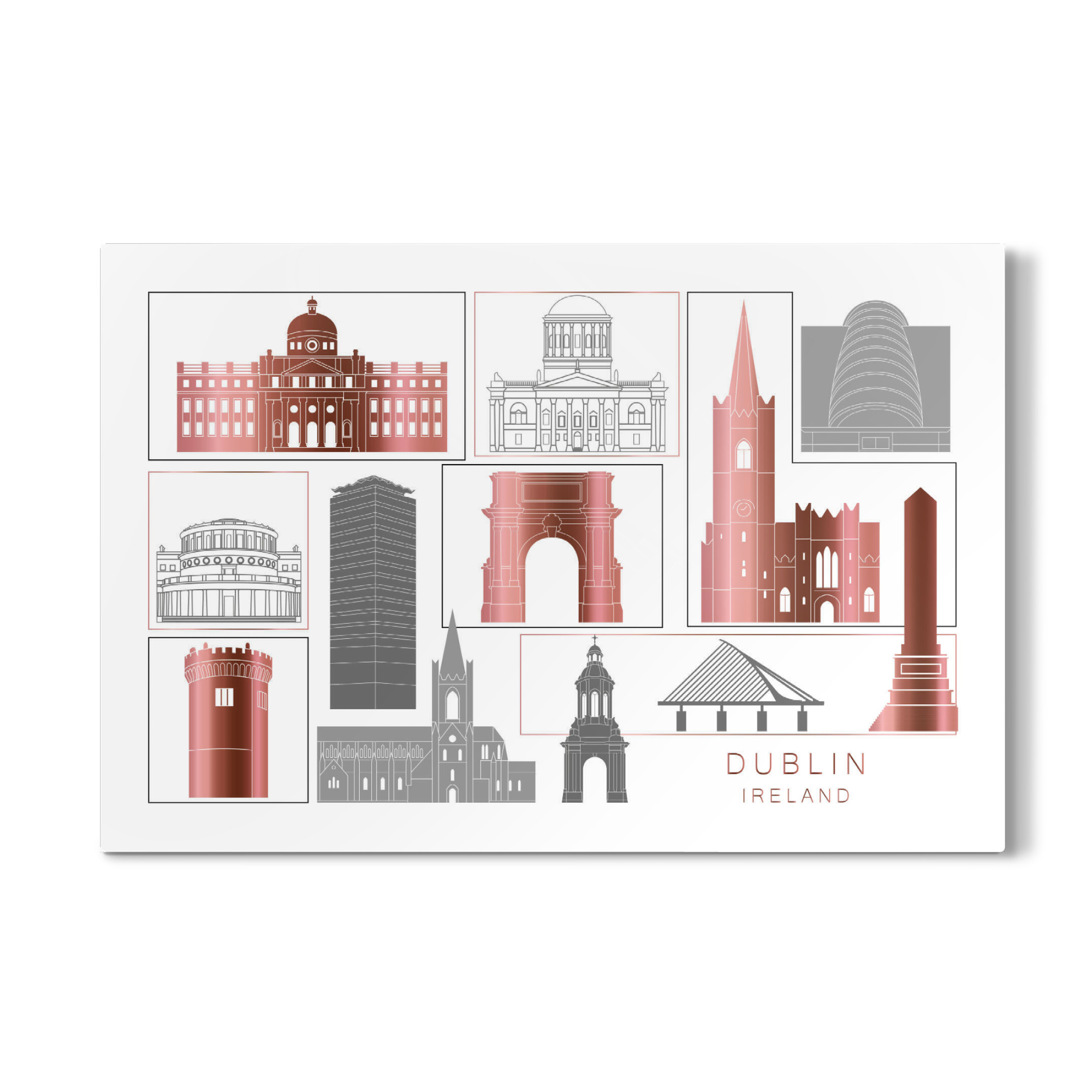 Galerie-Print "Dublin skyline rosegold" 75x50 cm artboxONE