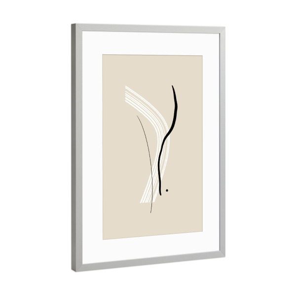 Poster mit Rahmen Silber "Composition of Lines - The Second" artboxONE - Abstrakt,Geometrie