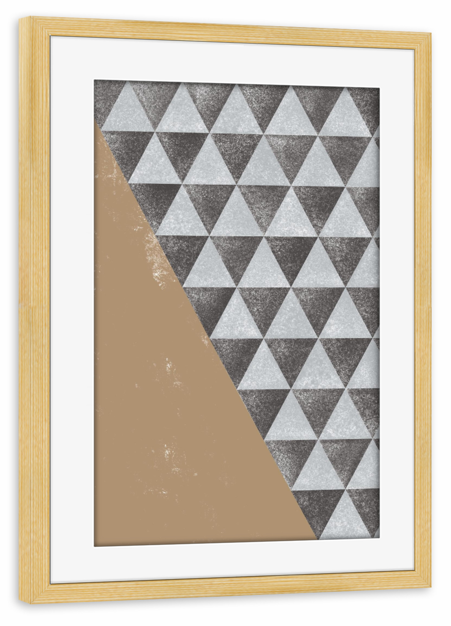 Poster mit Rahmen kiefer "Golden Mine" artboxONE - Abstrakt,Geometrie