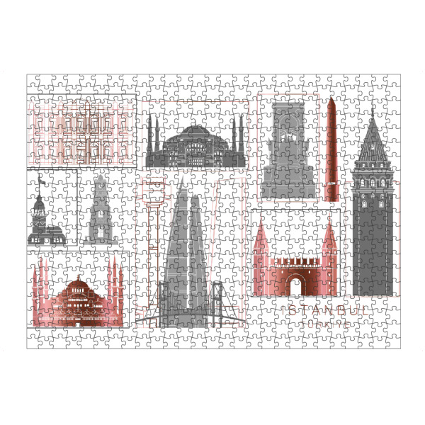 artboxONE Puzzle "Istanbul skyline rosegold" artboxONE - Städte,Reise,Architektur,Städte / Istanbul,Kartografie