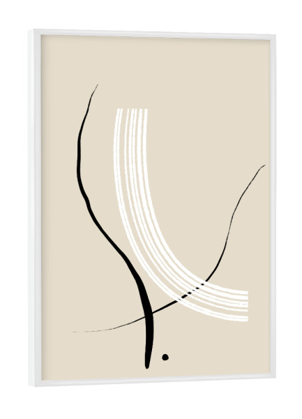 Poster mit weißem Rahmen "Composition of Lines - The Third" artboxONE - Abstrakt,Geometrie